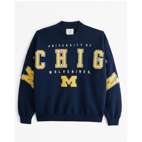 Abercrombie & Fitch Sweatshirt Mens Large University of Michigan College Vault - Picture 8 of 8
